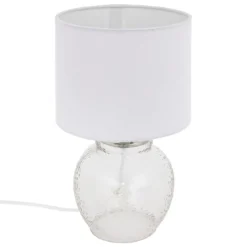 LAMPE A POSER TEVA VERRE TRANSPARENT H.30CM