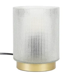 LAMPE A POSER VERRE EMBOSSE BLANC