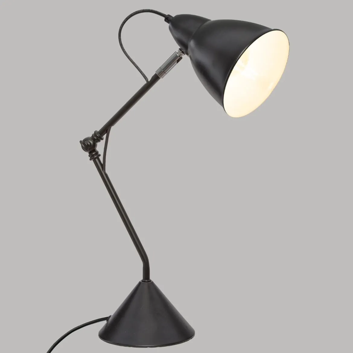 LAMPE ARC AUDE NOIR H.62CM