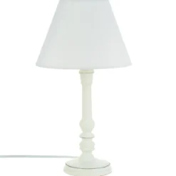 LAMPE BOIS BLANC LEO H.35CM