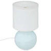 LAMPE BOULE HIVER BLEU H.25CM