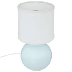 LAMPE BOULE HIVER BLEU H.25CM