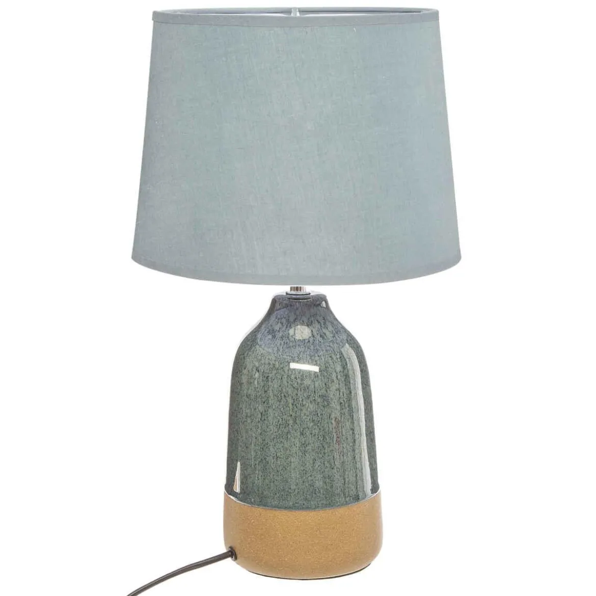 LAMPE CERAMIQUE BLEU H.43CM