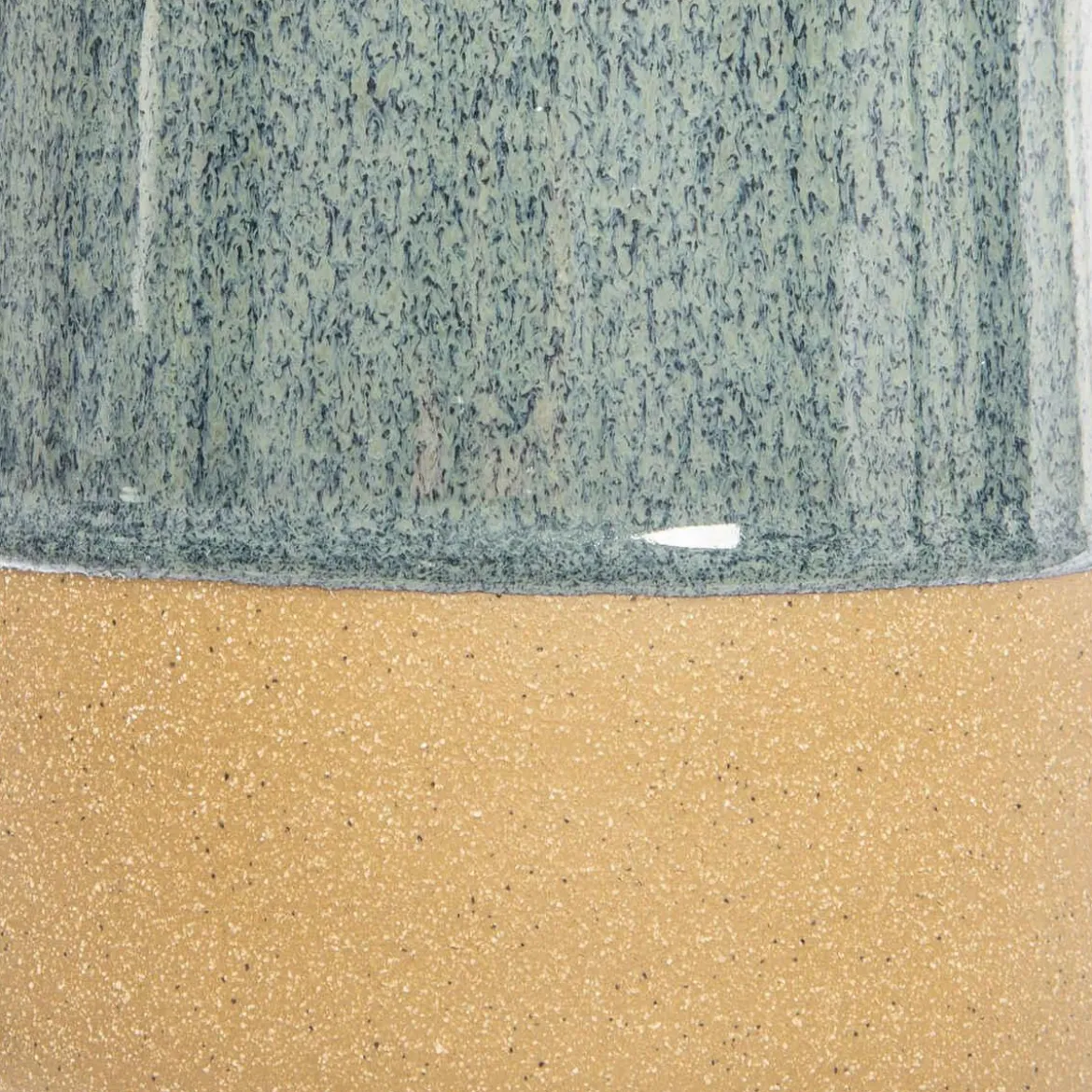 LAMPE CERAMIQUE BLEU H.43CM