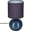 LAMPE CERAMIQUE BOULE GRIS H.25CM