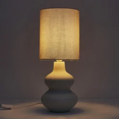 LAMPE CERAMIQUE CREME H.50CM