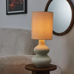 LAMPE CERAMIQUE CREME H.50CM