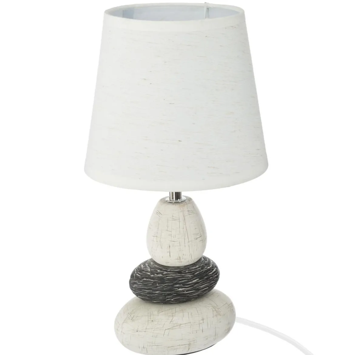 LAMPE CERAMIQUE GALET X3 H.33CM CLARY