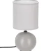 LAMPE CERAMIQUE MAT BOULE GRIS H.25CM