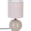 LAMPE CERAMIQUE MAT BOULE TAUPE H.25CM