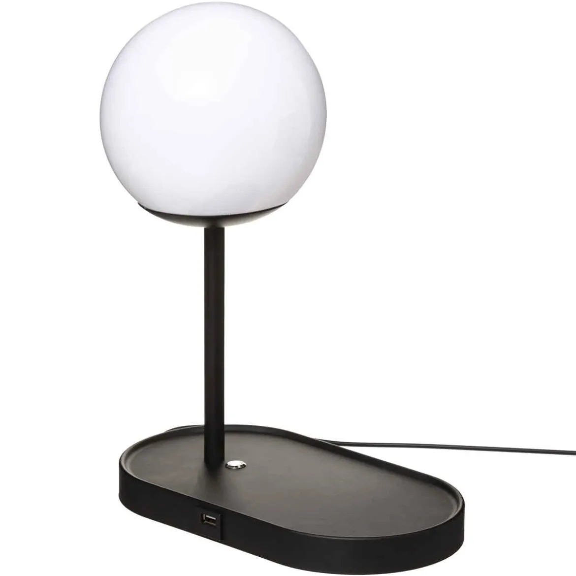 LAMPE CHARGEUR COLORS NOIR H.33CM