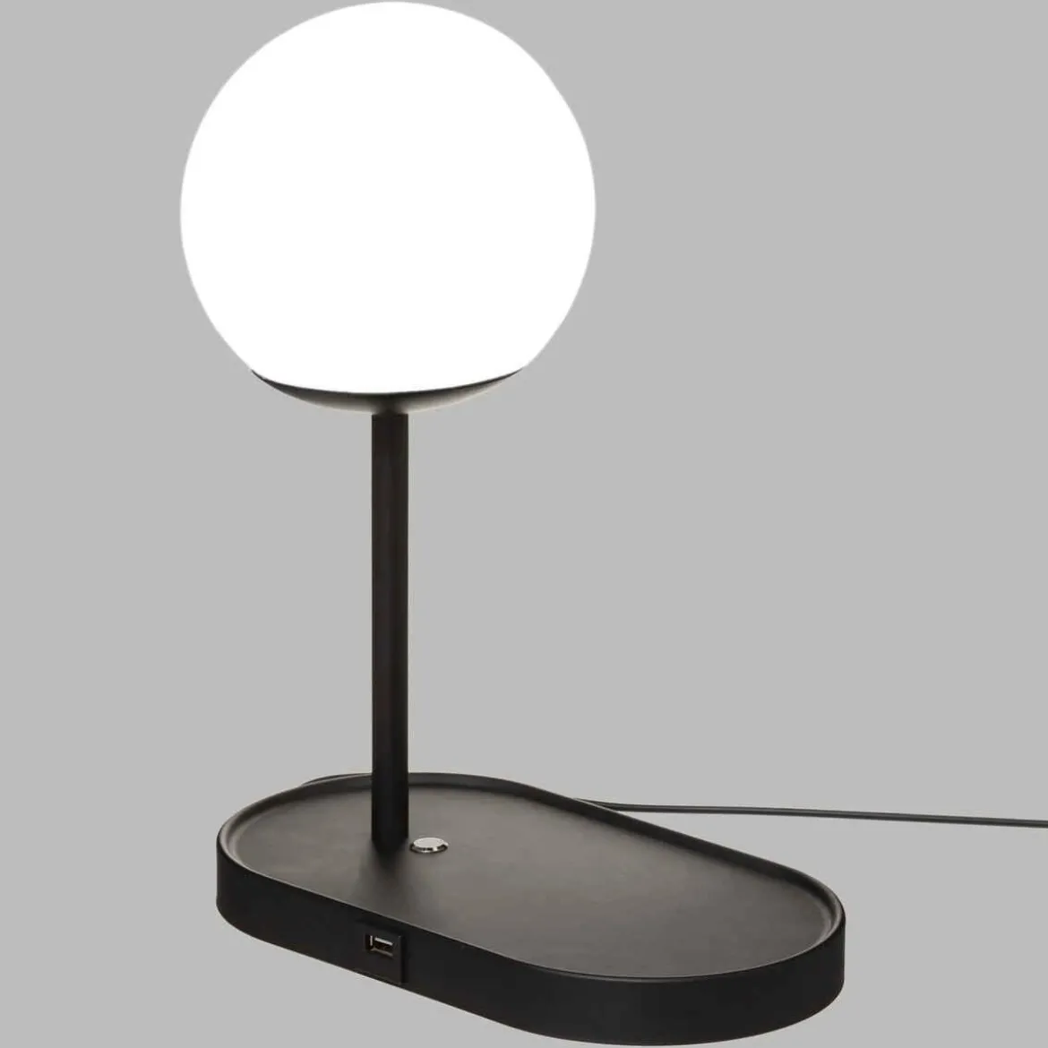 LAMPE CHARGEUR COLORS NOIR H.33CM