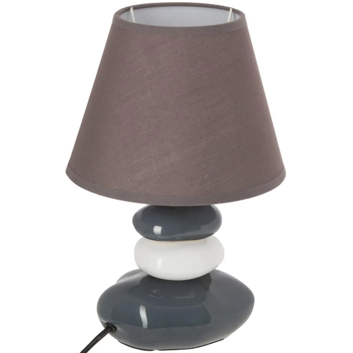 LAMPE CHEVET CERAMIQUE GALET X4 H.31CM