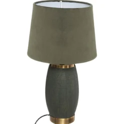 LAMPE CYLD VERT CEDRE SEFA H.43.5CM