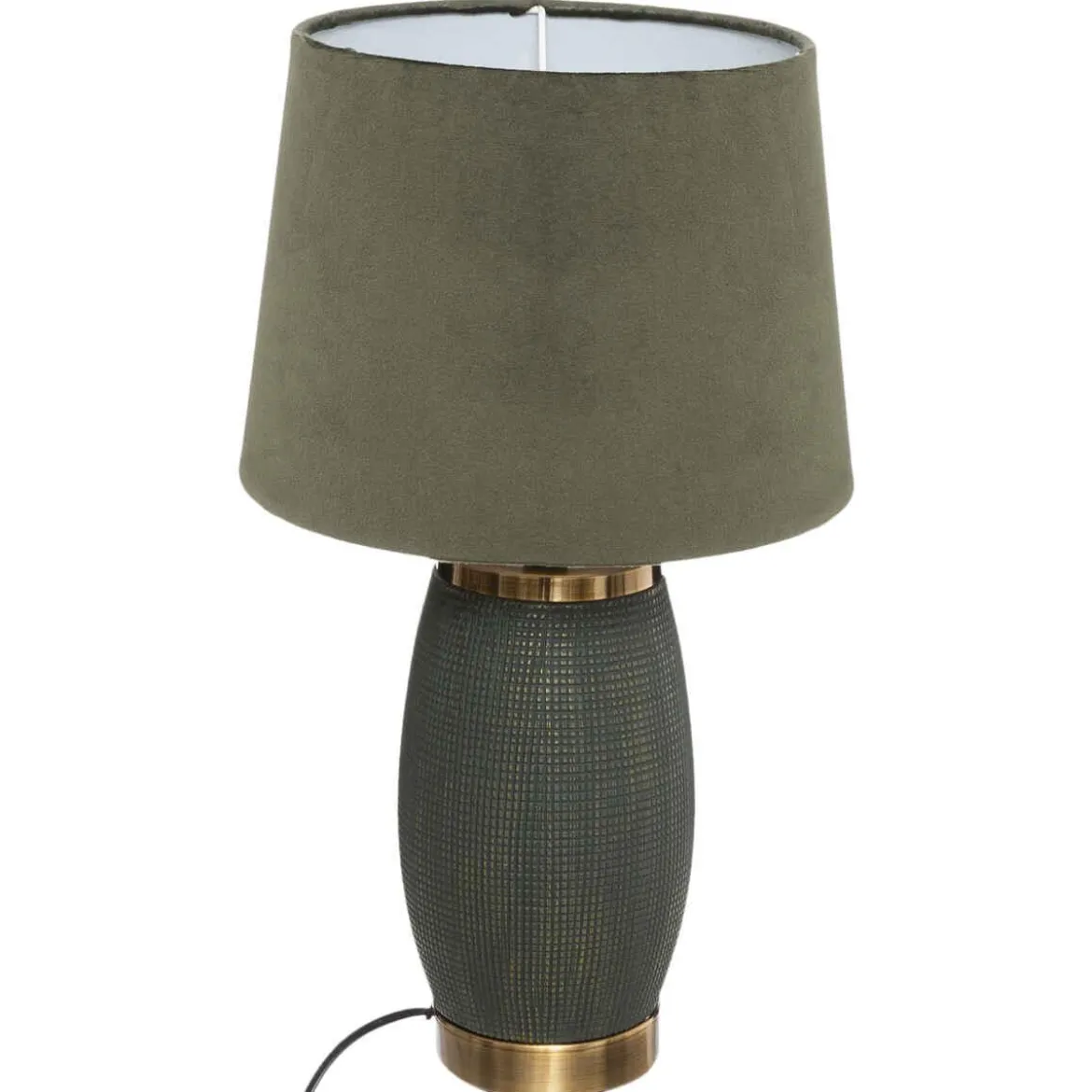 LAMPE CYLD VERT CEDRE SEFA H.43.5CM