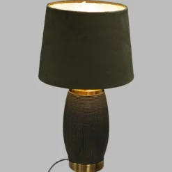 LAMPE CYLD VERT CEDRE SEFA H.43.5CM