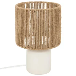 LAMPE CYLINDRE KOBY CERAMIQUE BLANC H.24CM