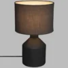 LAMPE CYLINDRE WOND GRIS ARDOISE H.36CM