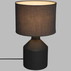 LAMPE CYLINDRE WOND GRIS ARDOISE H.36CM