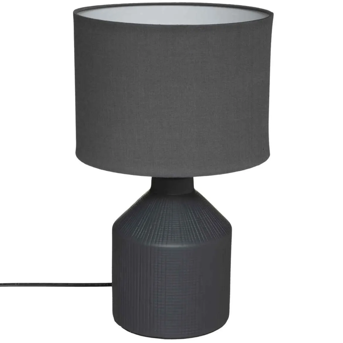 LAMPE CYLINDRE WOND GRIS ARDOISE H.36CM