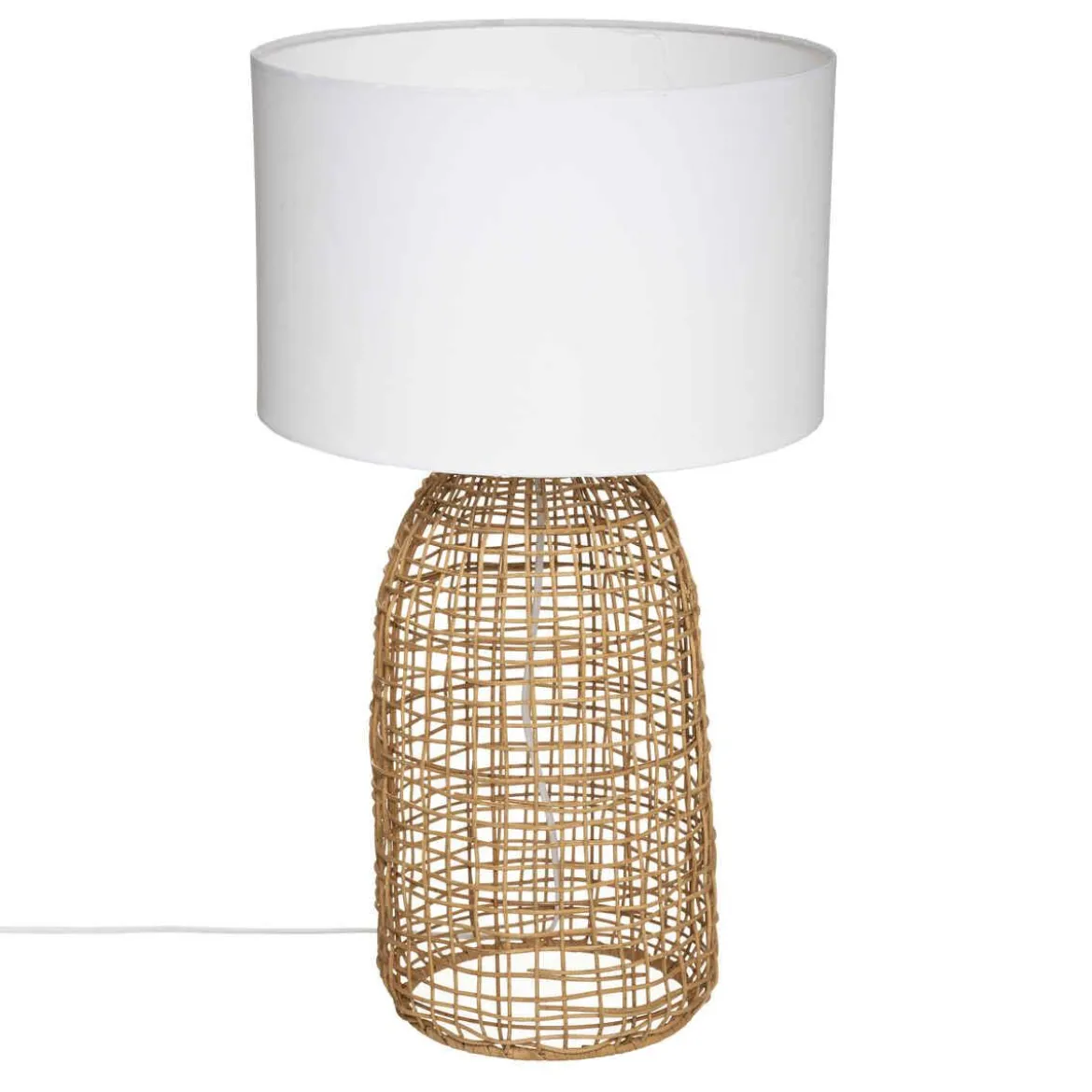 LAMPE CYLINDRIQUE KARLA NATUREL H.56CM
