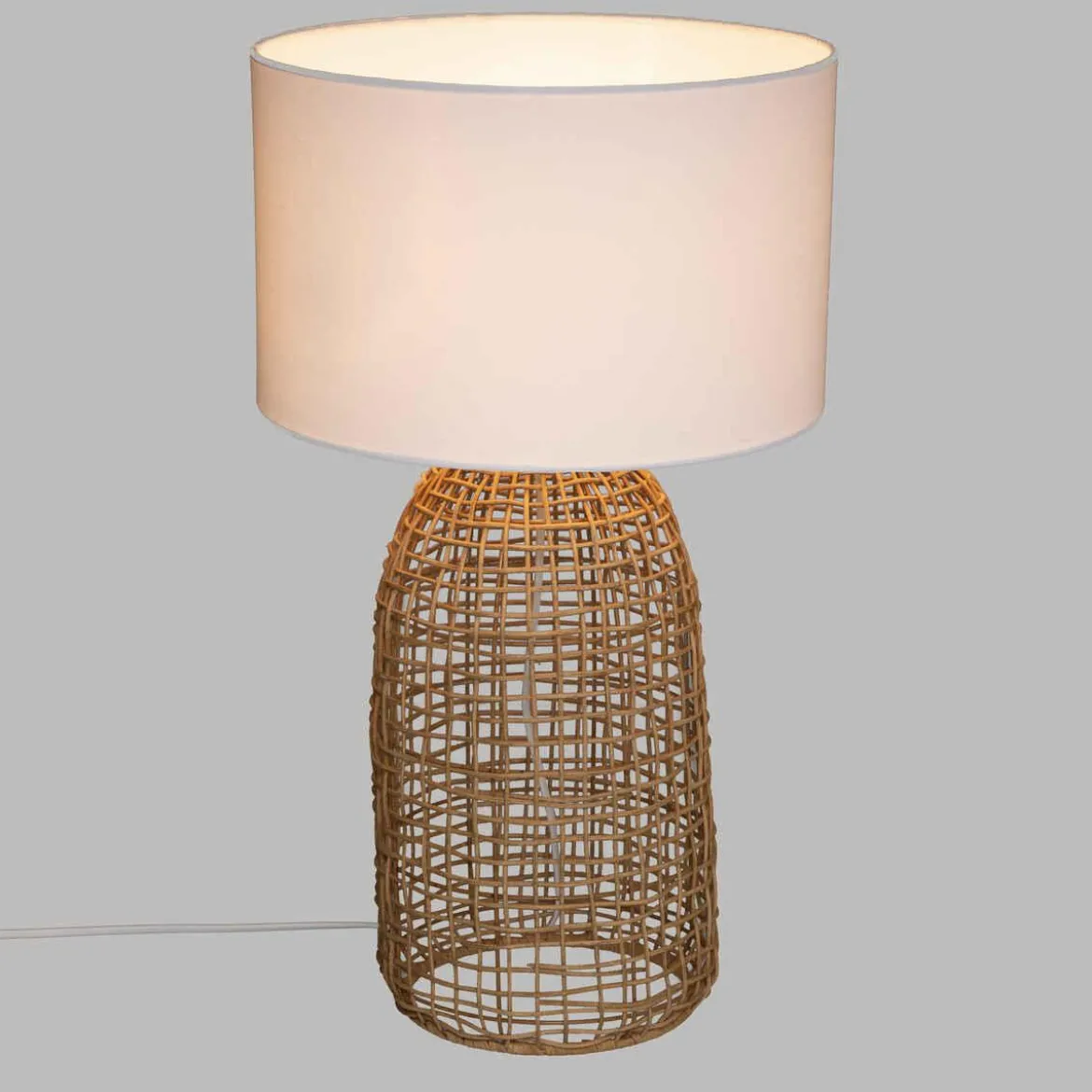 LAMPE CYLINDRIQUE KARLA NATUREL H.56CM