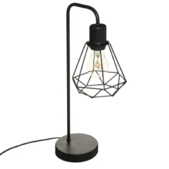 LAMPE DROITE FLAVE NOIR H.46CM