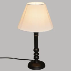 LAMPE DROITE LEO NOIR H.36CM