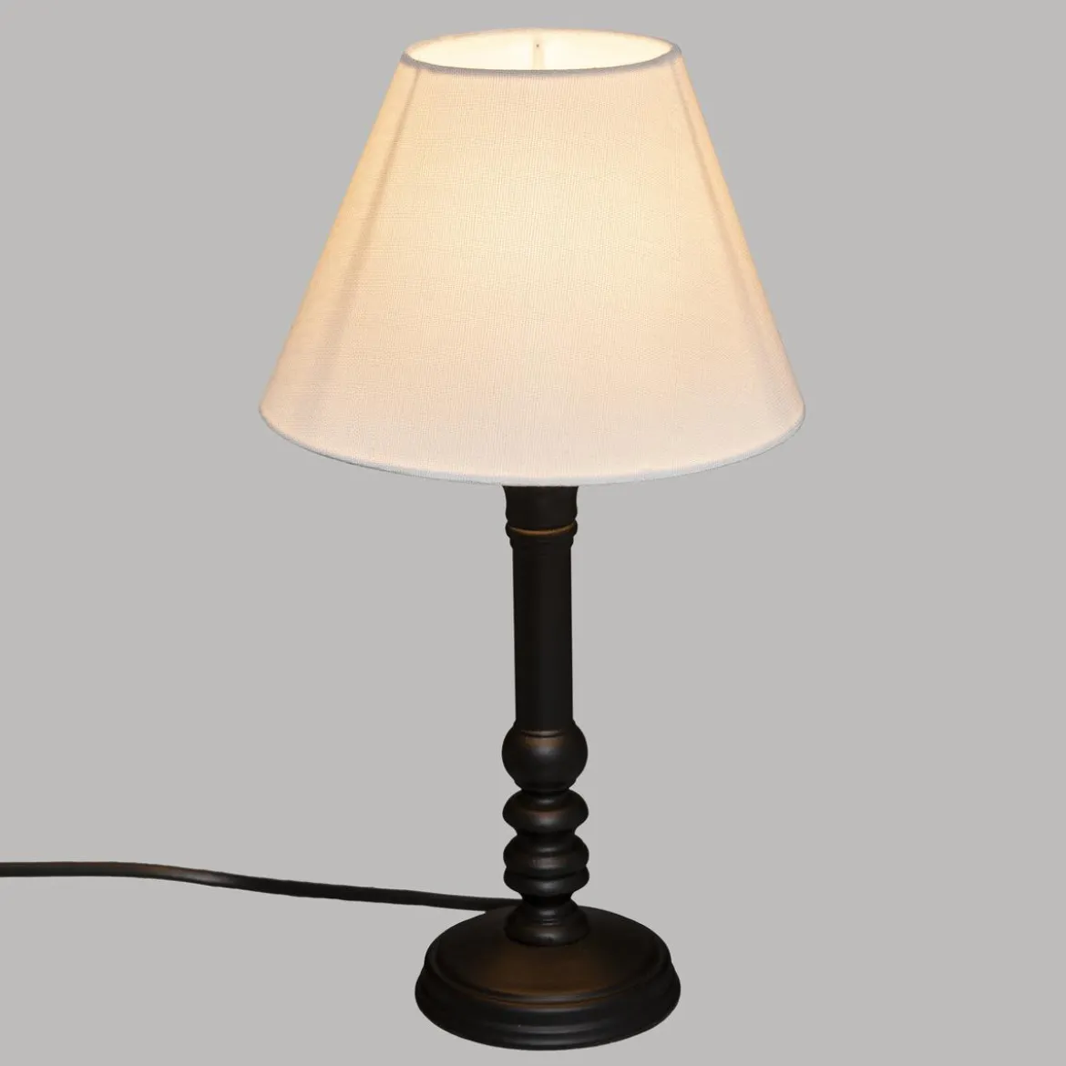 LAMPE DROITE LEO NOIR H.36CM