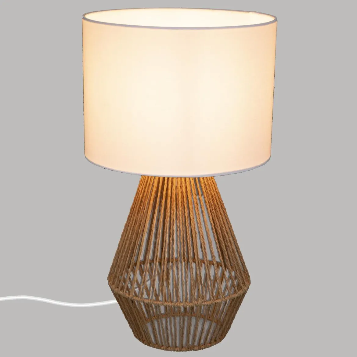 LAMPE DROITE LILA NATUREL H.40CM