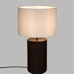 LAMPE DROITE ORIGINES BLANC H.48CM