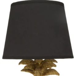 LAMPE DROITE PALMIER DORE H.45.5CM