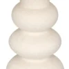 LAMPE 3 GALETS ALITHA BLANC H.42CM