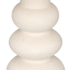 LAMPE 3 GALETS ALITHA BLANC H.42CM