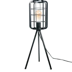LAMPE INDUSTRIELLE METAL NOIR H.61CM
