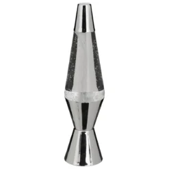 LAMPE LAVA TORNADE ARGENT H.36.5CM