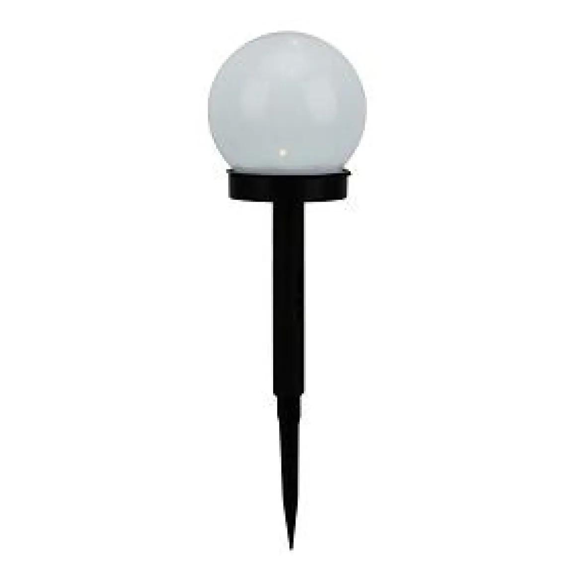 LAMPE 1 LED BLANC SOLAIRE BOULE PLASTIQUE