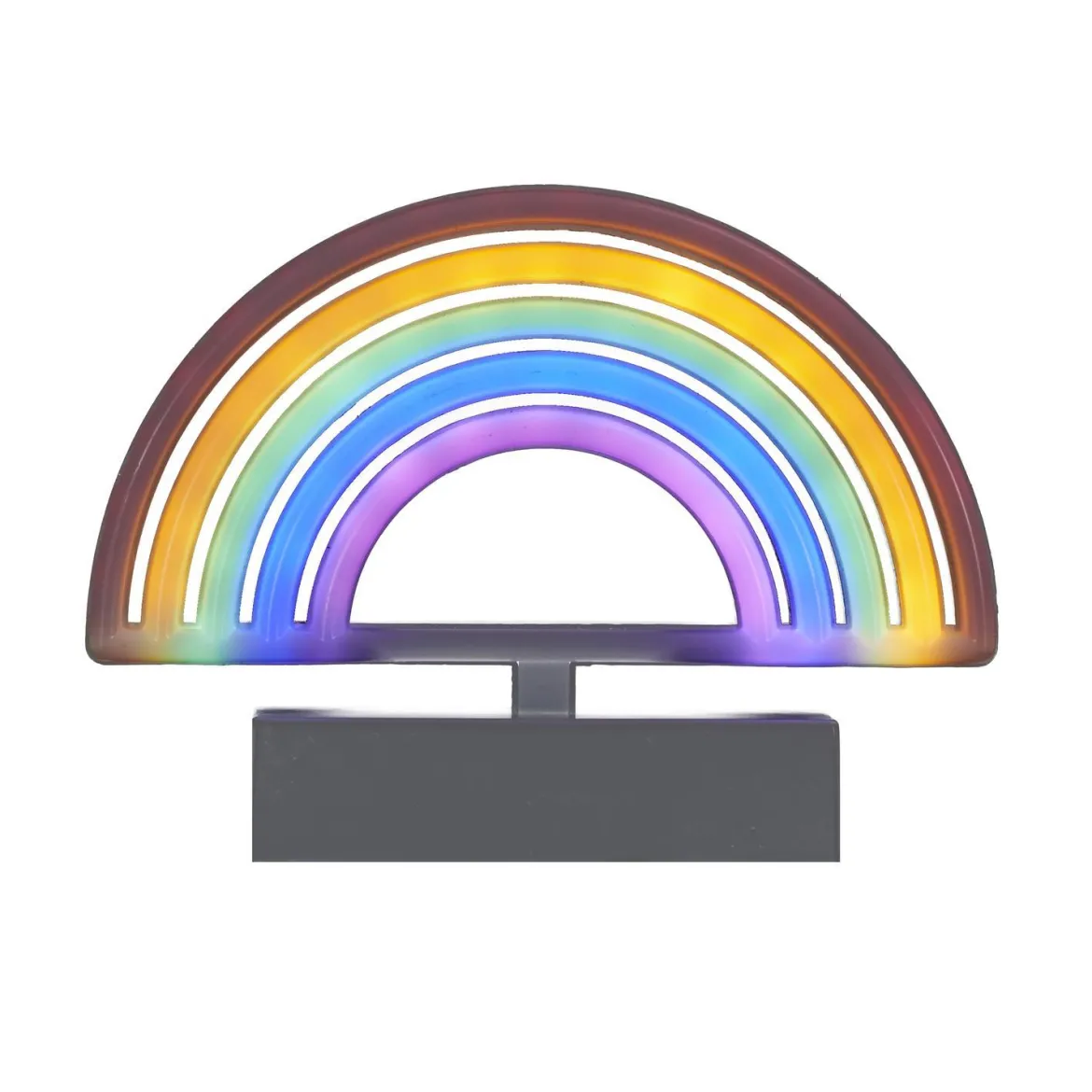 LAMPE LED EFFET NEON ARC EN CIEL PILES