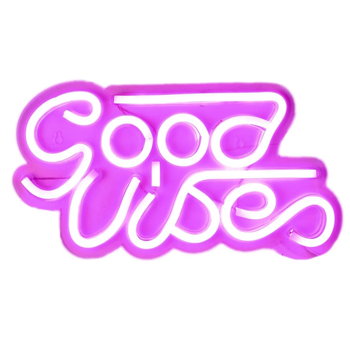 LAMPE LED EFFET NEON GOOD VIBES USB