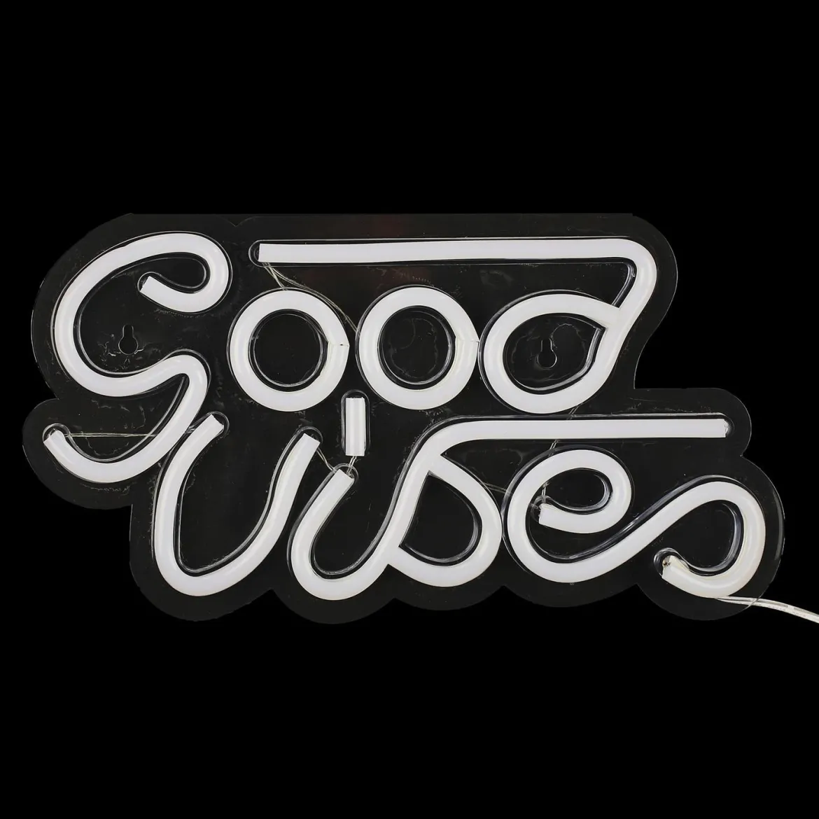 LAMPE LED EFFET NEON GOOD VIBES USB
