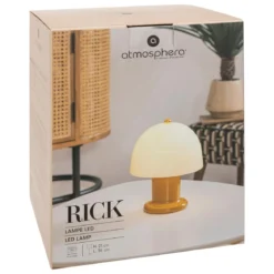 LAMPE LED RICK VERRE JAUNE H.21CM