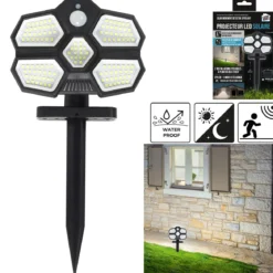 LAMPE LED SOLAIRE DETECTEUR MOUVEMENT