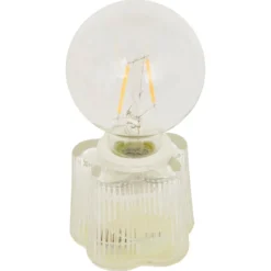 LAMPE LED VERRE FLEUR H.16CM