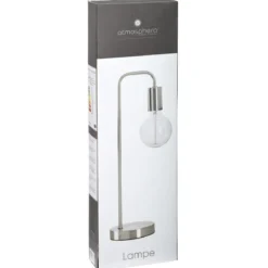 LAMPE METAL ARGENT KELI H.46CM