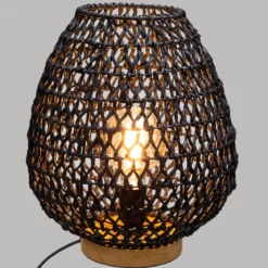LAMPE METAL ET PAPIER ETEL NOIR H.35.5CM