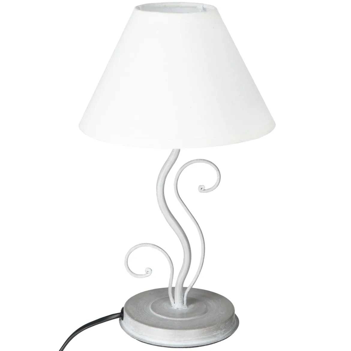 LAMPE METAL FEUILLE H.34CM