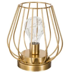 LAMPE METAL FILAIRE MADI DORE H.17CM