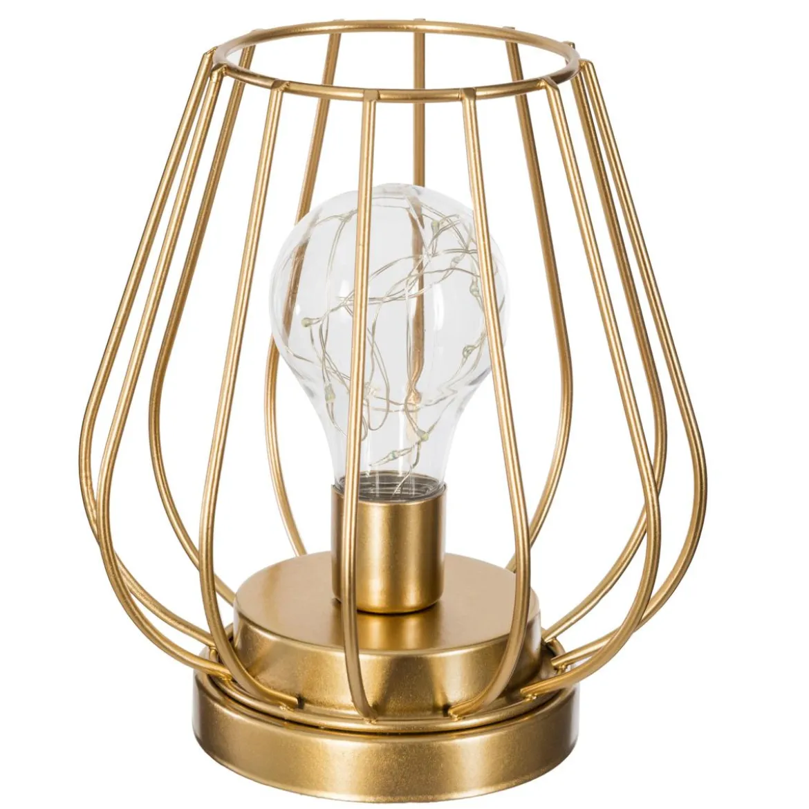 LAMPE METAL FILAIRE MADI DORE H.17CM
