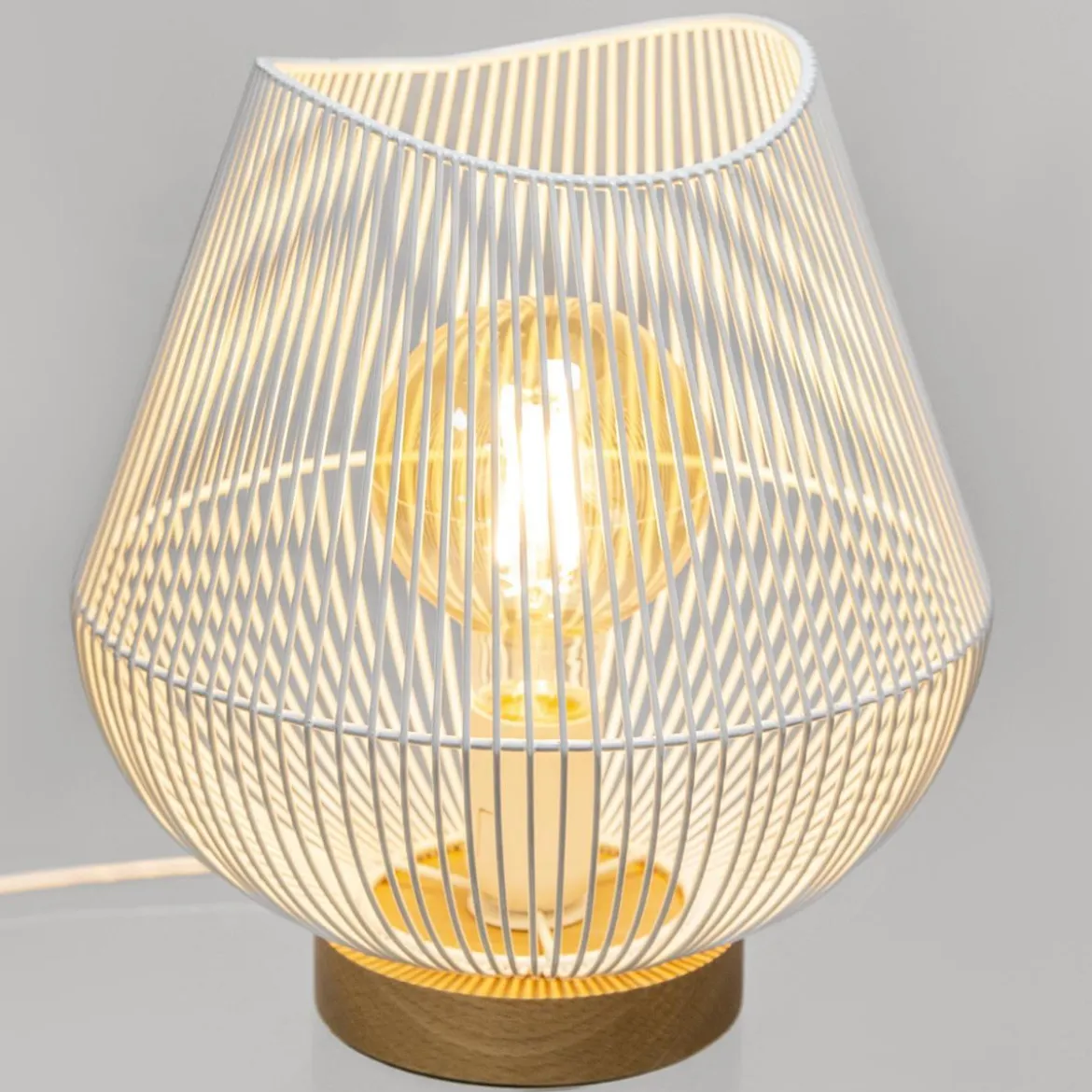 LAMPE METAL FIL BLANC JENA H.28CM