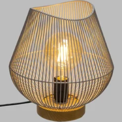 LAMPE METAL FIL GRIS JENA H.28CM